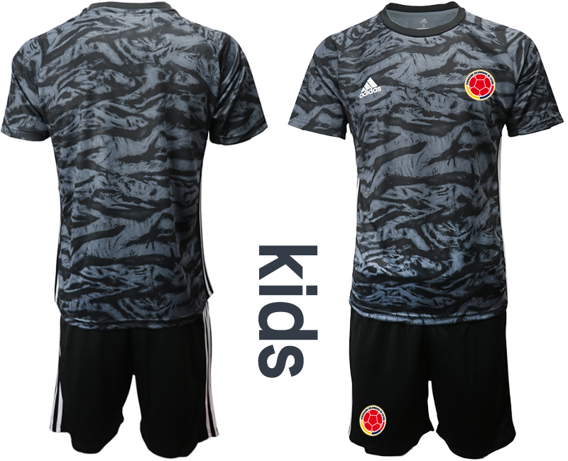 Youth 2020-2021 Season National team Colombia goalkeeper black Soccer Jersey1